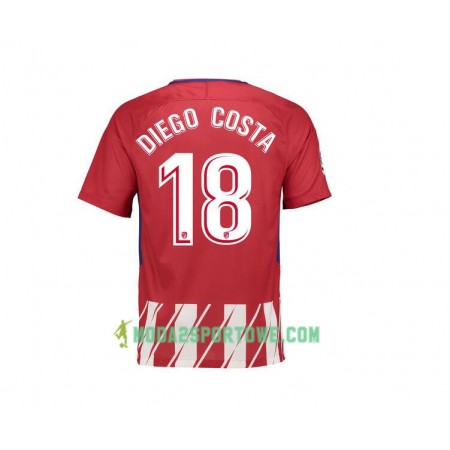 Koszulka Atlético Madryt Diego Costa 18 Domowe Stroje Piłkarskie 2017/18 Krótki Rękaw