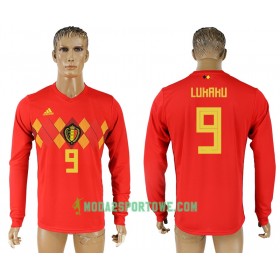 Koszulka Belgia Romelu Lukaku 9 Mistrzostwa Świata 2018 Domowe Stroje Piłkarskie Długi Rękaw