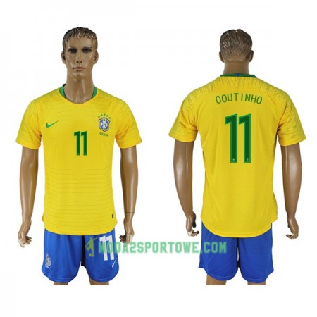 Koszulka Brazylia Philippe Coutinho 11 Mistrzostwa Świata 2018 Domowe Stroje Piłkarskie