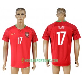 Koszulka Portugalia Nani 17 Mistrzostwa Świata 2018 Domowe Stroje Piłkarskie