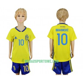 Koszulka Szwecja Zlatan Ibrahimovic 10 Dziecięcy Mistrzostwa Świata 2018 Domowe Stroje Piłkarskie