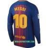 Koszulka FC Barcelona Messi Domowe Stroje Piłkarskie 2017/18 Długi Rękaw