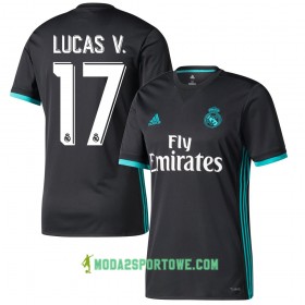 Koszulka Real Madryt Lucas V. Wyjazdowe Stroje Piłkarskie 2017/18 Krótki Rękaw