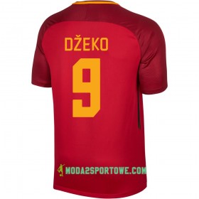 Koszulka AS Roma Dzeko 9 Domowe Stroje Piłkarskie 2017/18 Krótki Rękaw