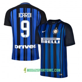Koszulka Inter Mediolan Icardi 9 Domowe Stroje Piłkarskie 2017/18 Krótki Rękaw