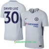 Koszulka Chelsea David Luiz Wyjazdowe Stroje Piłkarskie 2017/18 Krótki Rękaw