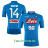 Koszulka SSC Napoli Mertens 14 Domowe Stroje Piłkarskie 2017/18 Krótki Rękaw