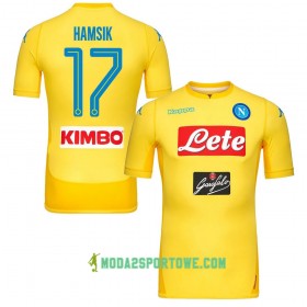Koszulka SSC Napoli Hamsik 17 Wyjazdowe Stroje Piłkarskie 2017/18 Krótki Rękaw