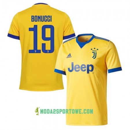 Koszulka Juventus Bonucci 19 Wyjazdowe Stroje Piłkarskie 2017/18 Krótki Rękaw