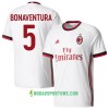 Koszulka AC Milan Bonaventura 5 Wyjazdowe Stroje Piłkarskie 2017/18 Krótki Rękaw