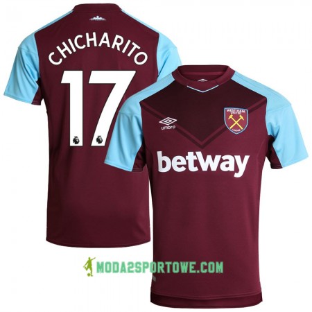 Koszulka West Ham United Chicharito 17 Domowe Stroje Piłkarskie 2017/18 Krótki Rękaw