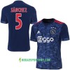 Koszulka Ajax Amsterdam Sánchez 5 Wyjazdowe Stroje Piłkarskie 2017/18 Krótki Rękaw