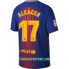 Koszulka FC Barcelona Alcácer 17 Domowe Stroje Piłkarskie 2017/18 Krótki Rękaw