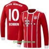 Koszulka Bayern Monachium Robben 10 Domowe Stroje Piłkarskie 2017/18 Długi Rękaw