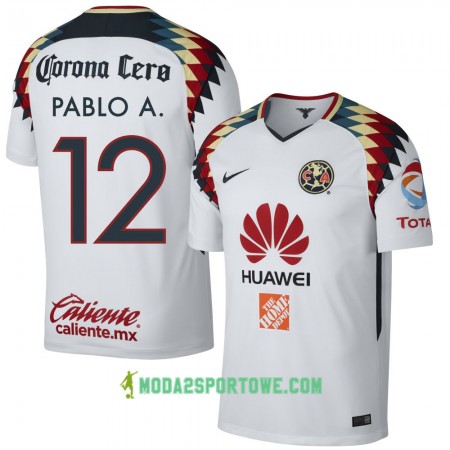 Koszulka Club América Pablo A. Wyjazdowe Stroje Piłkarskie 2017/18 Krótki Rękaw