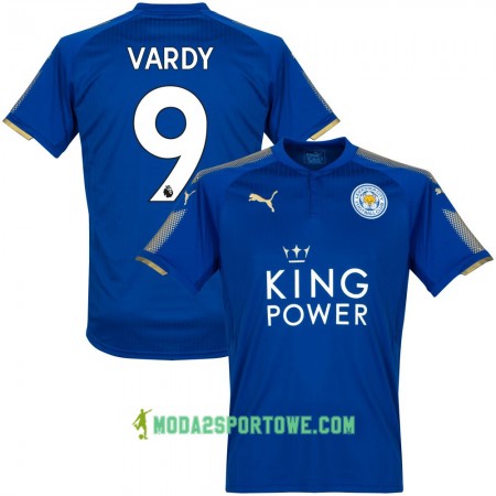 Koszulka Leicester City Vardy Domowe Stroje Piłkarskie 2017/18 Krótki Rękaw
