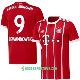 Koszulka Bayern Monachium Lewandowski 9 Domowe Stroje Piłkarskie 2017/18 Krótki Rękaw