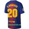 Koszulka FC Barcelona S. Roberto 20 Domowe Stroje Piłkarskie 2017/18 Krótki Rękaw