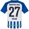 Koszulka Hertha BSC Selke 27 Domowe Stroje Piłkarskie 2017/18 Krótki Rękaw
