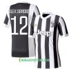 Koszulka Juventus Alex Sandro 12 Domowe Stroje Piłkarskie 2017/18 Krótki Rękaw