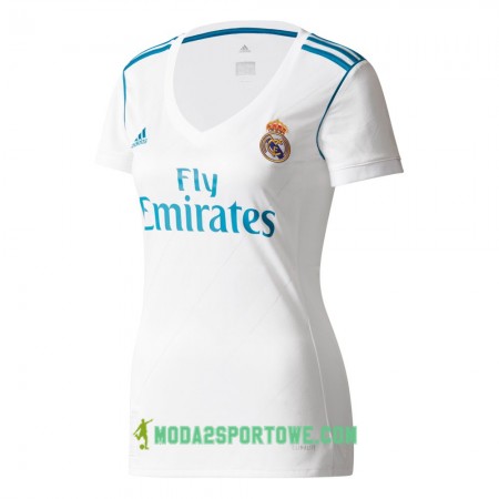 Koszulka Real Madryt Damska Domowe Stroje Piłkarskie 2017/18 Krótki Rękaw
