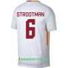 Koszulka AS Roma Strootman 6 Wyjazdowe Stroje Piłkarskie 2017/18 Krótki Rękaw