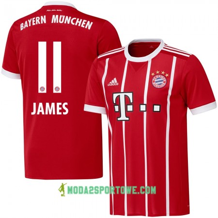 Koszulka Bayern Monachium James 11 Domowe Stroje Piłkarskie 2017/18 Krótki Rękaw