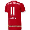 Koszulka Bayern Monachium James 11 Domowe Stroje Piłkarskie 2017/18 Krótki Rękaw