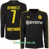 Koszulka Borussia Dortmund Dembélé 7 Wyjazdowe Stroje Piłkarskie 2017/18 Długi Rękaw
