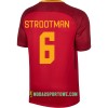 Koszulka AS Roma Strooman 6 Domowe Stroje Piłkarskie 2017/18 Krótki Rękaw