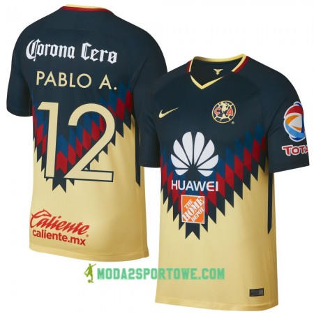 Koszulka Club América Pablo A. Domowe Stroje Piłkarskie 2017/18 Krótki Rękaw