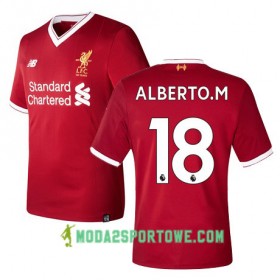 Koszulka Liverpool ALBERTO M 18 Domowe Stroje Piłkarskie 2017/18 Krótki Rękaw