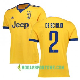 Koszulka Juventus DE SCIGLIO 2 Wyjazdowe Stroje Piłkarskie 2017/18 Krótki Rękaw