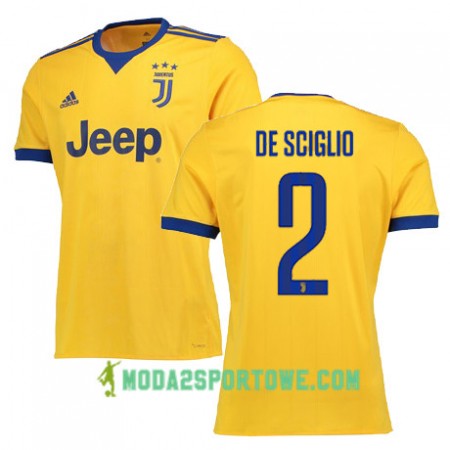 Koszulka Juventus DE SCIGLIO 2 Wyjazdowe Stroje Piłkarskie 2017/18 Krótki Rękaw