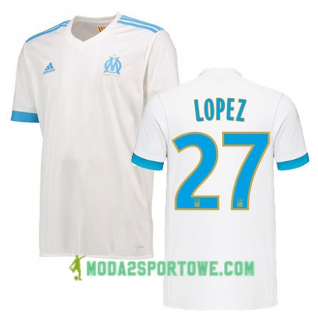 Koszulka Olympique Marsylia MAXIME LOPEZ 27 Domowe Stroje Piłkarskie 2017/18 Krótki Rękaw