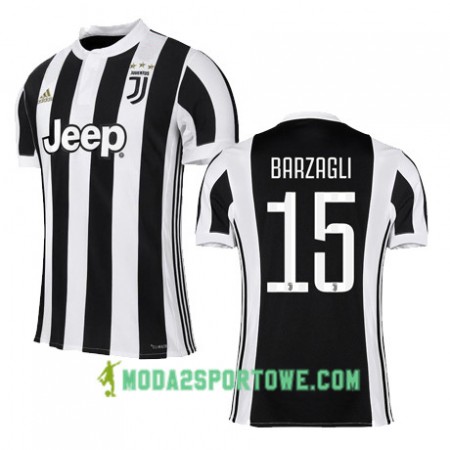Koszulka Juventus BARZAGLI 15 Domowe Stroje Piłkarskie 2017/18 Krótki Rękaw