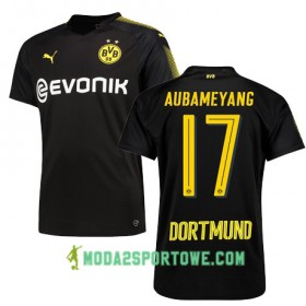 Koszulka Borussia Dortmund AUBAMEYANG 17 Wyjazdowe Stroje Piłkarskie 2017/18 Krótki Rękaw