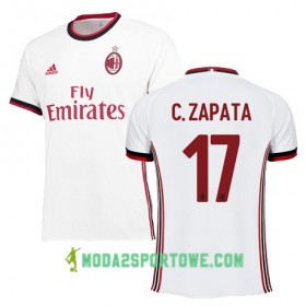 Koszulka AC Milan ZAPATA 17 Wyjazdowe Stroje Piłkarskie 2017/18 Krótki Rękaw