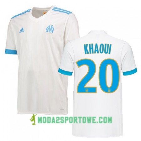 Koszulka Olympique Marsylia SAIF EDDINE KHAOUI 20 Domowe Stroje Piłkarskie 2017/18 Krótki Rękaw