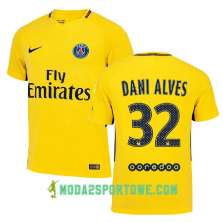 Koszulka Paris SG DANI ALVES 32 Wyjazdowe Stroje Piłkarskie 2017/18 Krótki Rękaw