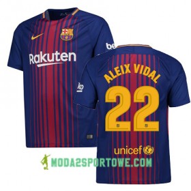 Koszulka FC Barcelona Aleix Vidal 22 Domowe Stroje Piłkarskie 2017/18 Krótki Rękaw