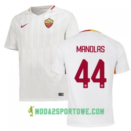 Koszulka AS Roma MANOLAS 44 Wyjazdowe Stroje Piłkarskie 2017/18 Krótki Rękaw