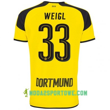 Koszulka Borussia Dortmund WEIGL 33 Trzeci Stroje Piłkarskie 2017/18 Krótki Rękaw