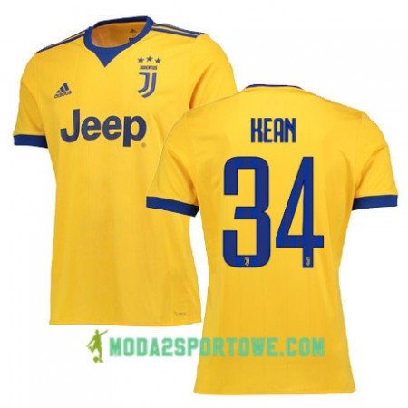 Koszulka Juventus KEAN 34 Wyjazdowe Stroje Piłkarskie 2017/18 Krótki Rękaw