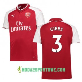 Koszulka Arsenal GIBBS 3 Domowe Stroje Piłkarskie 2017/18 Krótki Rękaw