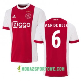 Koszulka Ajax Amsterdam DONNY VAN DE BEEK 6 Domowe Stroje Piłkarskie 2017/18 Krótki Rękaw