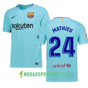 Koszulka FC Barcelona MATHIEU 24 Wyjazdowe Stroje Piłkarskie 2017/18 Krótki Rękaw