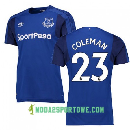 Koszulka Everton COLEMAN Domowe Stroje Piłkarskie 2017/18 Krótki Rękaw