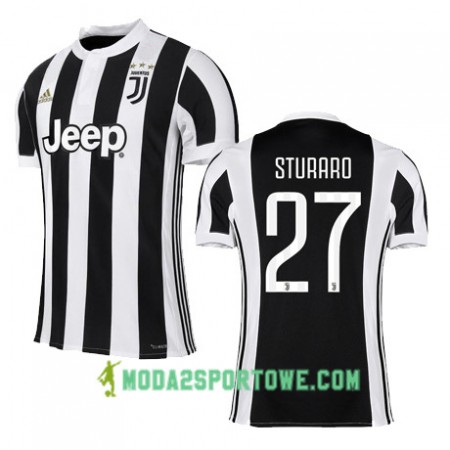 Koszulka Juventus STURARO 27 Domowe Stroje Piłkarskie 2017/18 Krótki Rękaw