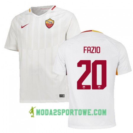 Koszulka AS Roma FAZIO 20 Wyjazdowe Stroje Piłkarskie 2017/18 Krótki Rękaw
